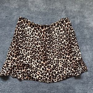 Reformation Leopard Print Mini Skirt - Brown & Black